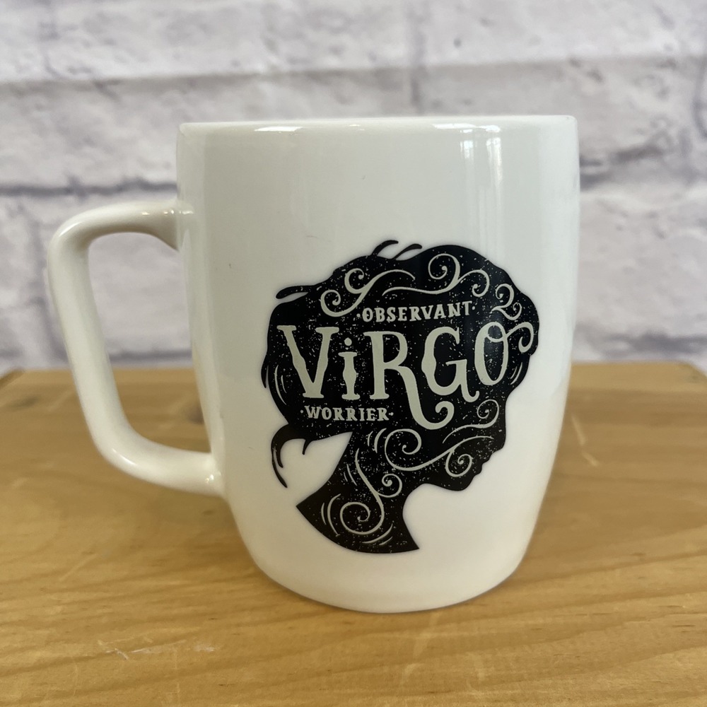 Sold Threshold Porcelain Virgo Sign Observant Worrier 16 Ounce Mug